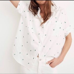 Madewell Blouse Cactus embroidered